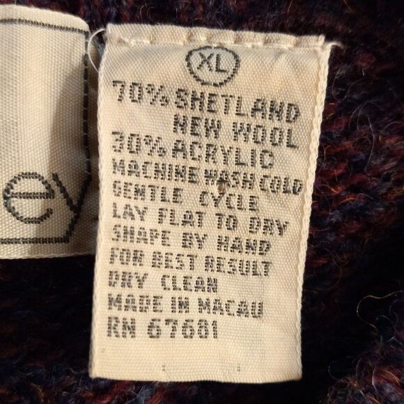 Vintage Blake & Manley Men's XL Shetland Wool Blend Sweater - Picture 3 of 7